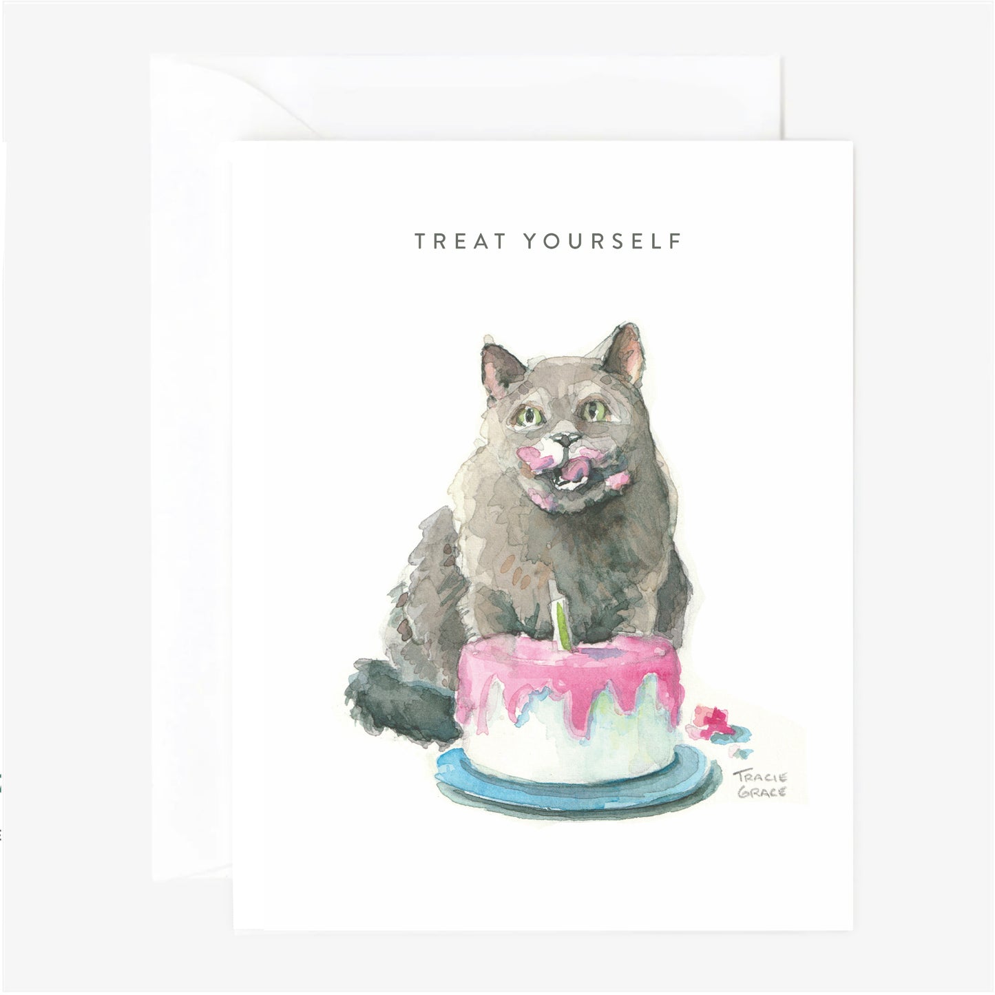 Treat Yourself - Cat Birthday Card