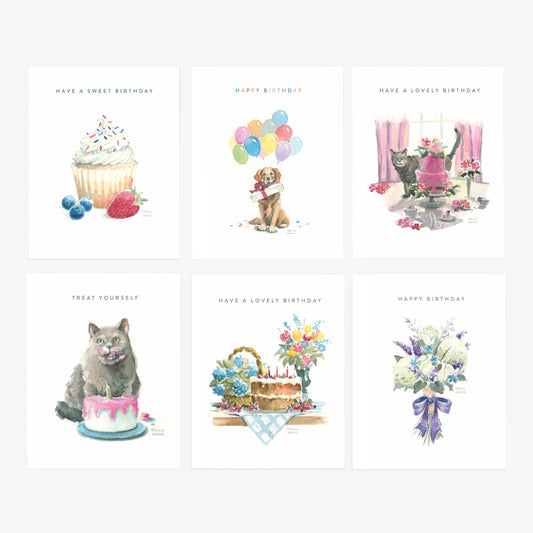 Assorted Birthday Cards (Set of 6)
