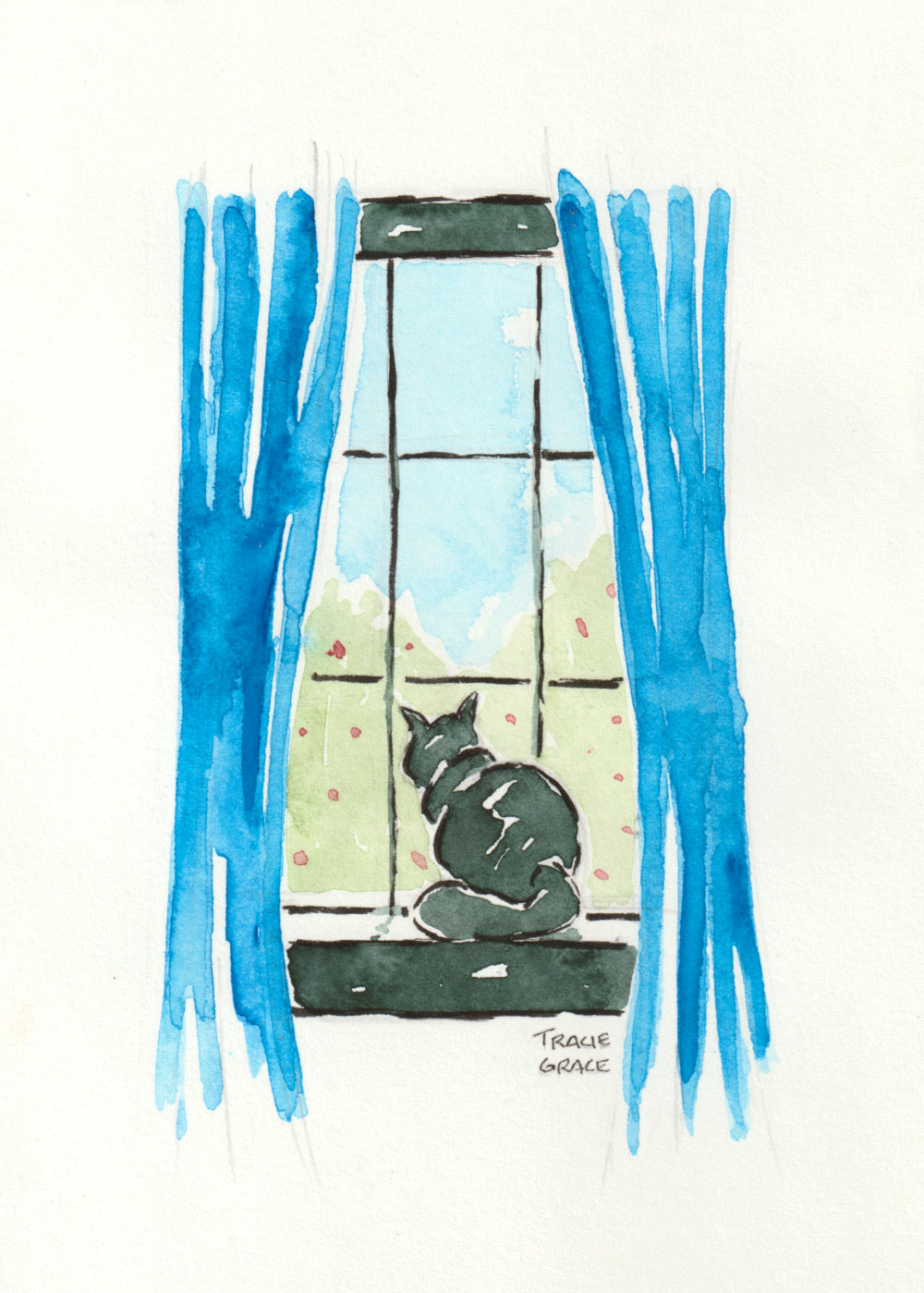 Cozy Cat: A Watercolor Class (at Two Bronze Dogs in Lebanon, TN)