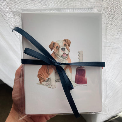 Sweet Notes Stationary Set - Bulldog and Cowbell