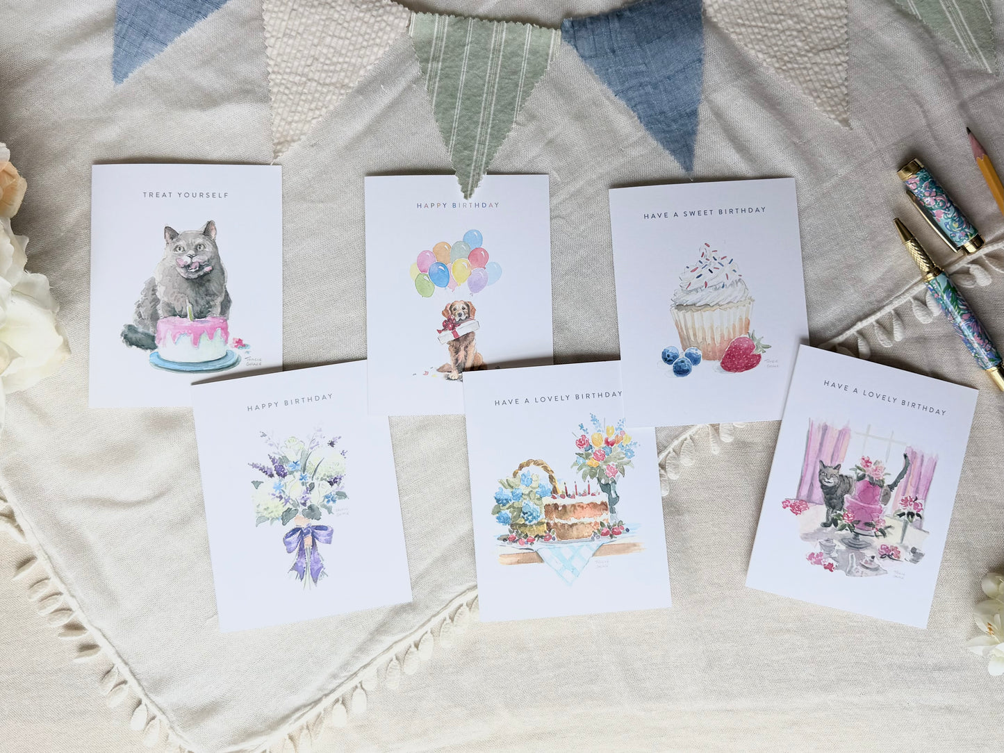 Assorted Birthday Cards (Set of 6)